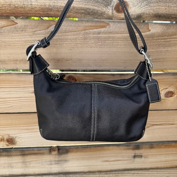 Coach Black Leather Legacy Demi Hobo Shoulder Bag with hang tag 9564 - Picture 2 of 6
